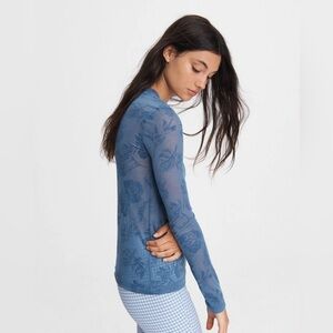 Rag & Bone VALENCIA HAWAIIAN JERSEY LONG SLEEVE. Color: Lake Blue. Size: XS